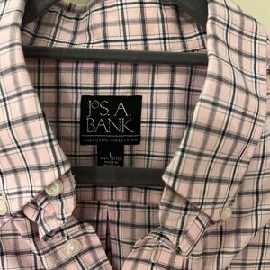 Jos A Bank executive collection dress shirt LARGE EUC
